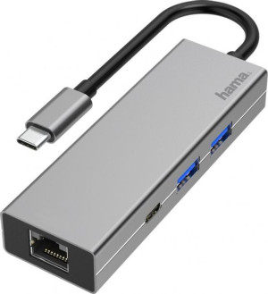 Hama Hub Multiport USB-C LAN