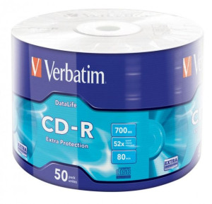 Płyty CD-R Verbatim 52X 700MB Extra Prot Wrap x50