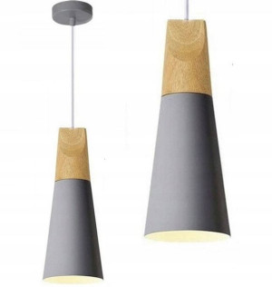 Lampa Wisząca Sufitowa Skandi B Jasnoszary