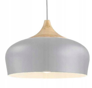 Lampa Wisząca Duża Bari Loft Nowoczesna Szara