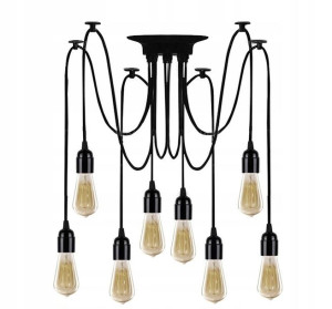 Lampa Sufitowa Wisząca Żyrandol Pająk 8 E27 Led