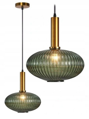 Lampa Sufitowa Wisząca Szklana E27 Zielony