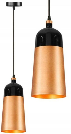 Lampa Sufitowa Wisząca Loft Czarno Złota Gold Rose