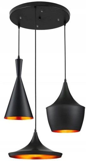Lampa Wisząca Edison Loft Industrial Costa 3 Czarn