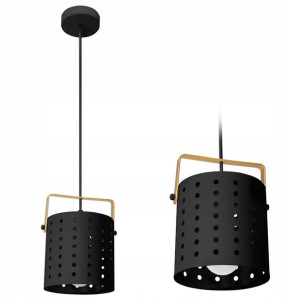Lampa Sufitowa Wisząca Metal Czarna Loft Black