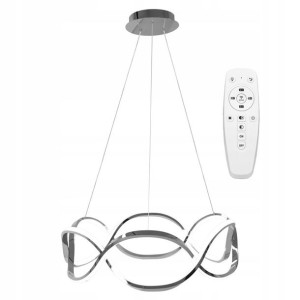 Lampa Sufitowa Wisząca Metal Ring Chrom Led Pilot