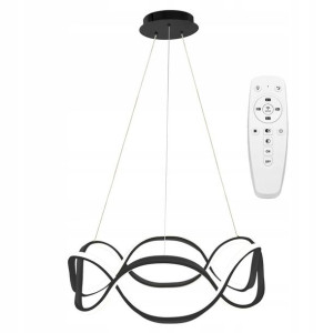 Lampa Sufitowa Wisząca Metal Ring Black Led Pilot