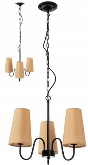 Lampa Retro Vintage 3-ramienna Ochre Gold