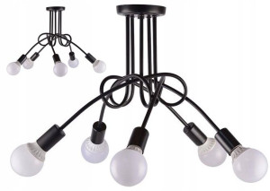 Lampa Sufitowa Wisząca Żyrandol Paradise 5 E27 Led
