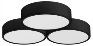 Lampa Sufitowa 3x40cm Triple Potrójna Plafon Black