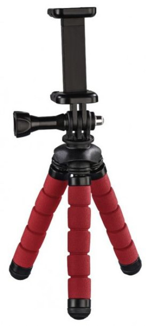 Hama mini statyw Flex 2w1 14 cm czerwony