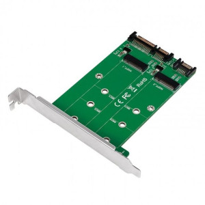 LogiLink adapter 2x SATA na 2x M.2 SATA SSD