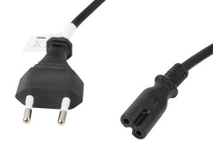 Kabel zasilający Euro - C7 3.0m VDE Lanberg