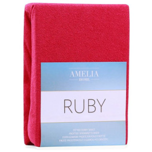 Ameliahome Prześcieradło Frottefro Ah Ruby Maroon66 120-140x200+30