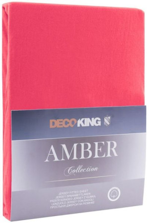 Decoking Prześcieradło Bawełniane Amber Raspberry 180-200x200+30