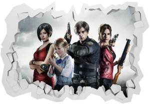 Resident Evil 2 naklejka 3D 70x50cm