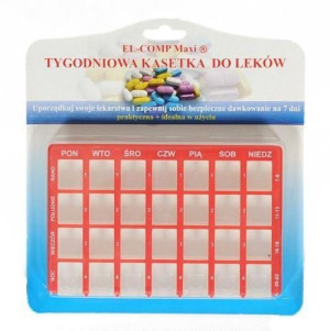 Pojemnik na tabletki leki ORGANIZER kasetka