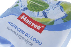 Woreczki do lodu kostek samozamykające zaciskowe
