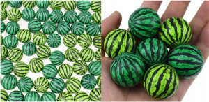 Piłka piłeczka gumowa KAUCZUKOWA 3 cm ARBUZ MELON