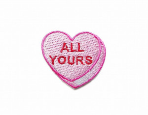 Haftowana Naszywka ALL YOURS Candy Heart