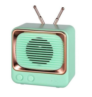 Mini Głośnik Bezprzewodowy Bluetooth 5.0 Retro TV HIFI 4D Zestaw Głośnomówi