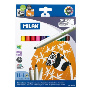 Flamastry wymazywalne 12 kolorów MILAN