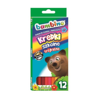 Kredki ołówkowe 12 kolorów Bambino