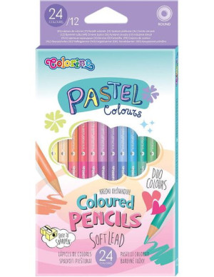 Kredki ołówkowe pastelowe 24 kolorów Colorino
