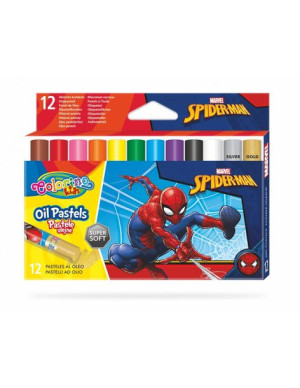Pastele olejne 12 kolorów Spiderman Colorino Kids