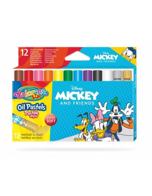 Pastele olejne 12 kolorów Mickey Colorino Kids