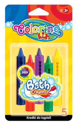 Kredki do kąpieli 5 kolorów Colorino Kids