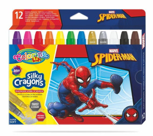 Kredki świecowe wykręcane w sztyfcie Spiderman