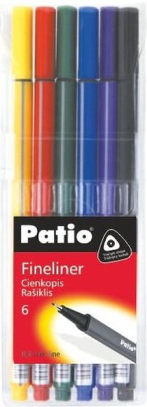 Cienkopis Trio Fineliner 6 kolorów Patio