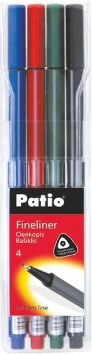 Cienkopis Trio Fineliner 4 kolory Patio