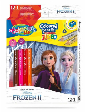 Grube kredki trójkątne 13 kolorów KRAINA LODU 2 Colorino