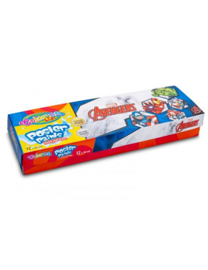 Farby plakatowe 12 kolorów 20ml Avengers