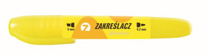 Zakreślacz okrągły/ścięty żółty