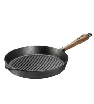 Skeppshult Patelnia grillowa okragła 28 cm, WALNUT