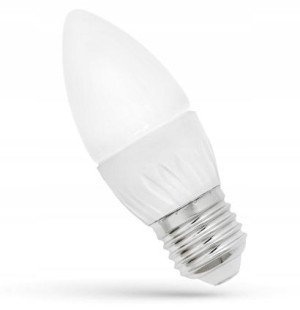 Żarówka Led Światło Zimne E-27 230v 6w Świeczka