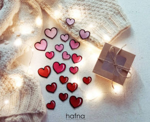 Haftowany Patchbox Ombre Serca