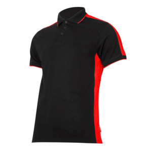 Koszulka polo  190g/m2, czarno-czerwona, "xl", ce, lahti