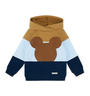 Bluza 3 kolory Mouse brązowo-niebieska 128