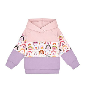 Bluza 3 kolory różowo-fioletowa tęcze  98
