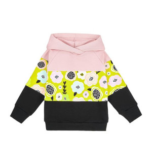 Bluza 3 kolory okrągłe kwiatki na limonce 98