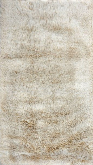 Dywan ALASKA 93260 ecru sztuczna skóra futro shaggy 60x120cm