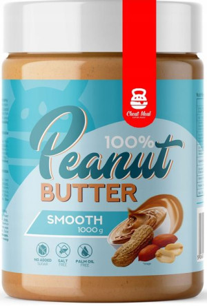Masło Orzechowe GŁADKIE - Peanut Butter Smooth - Bez Cukru i Soli 1 kg - Ch