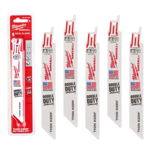 5x Brzeszczot THIN KERF stal 150mm 24TPI Milwaukee