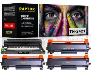 Zestaw 3x Toner TN2421 + Bęben DR2401 do Brother