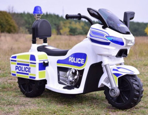 !HIT! WSPANIAŁY Motor na akumulator POLICJA+kogut+otwierane kuferki+STRONG2