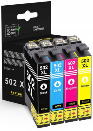 4x Tusz Do Epson 502 Xl Xp-5100 Wf-2800 Wf-2860